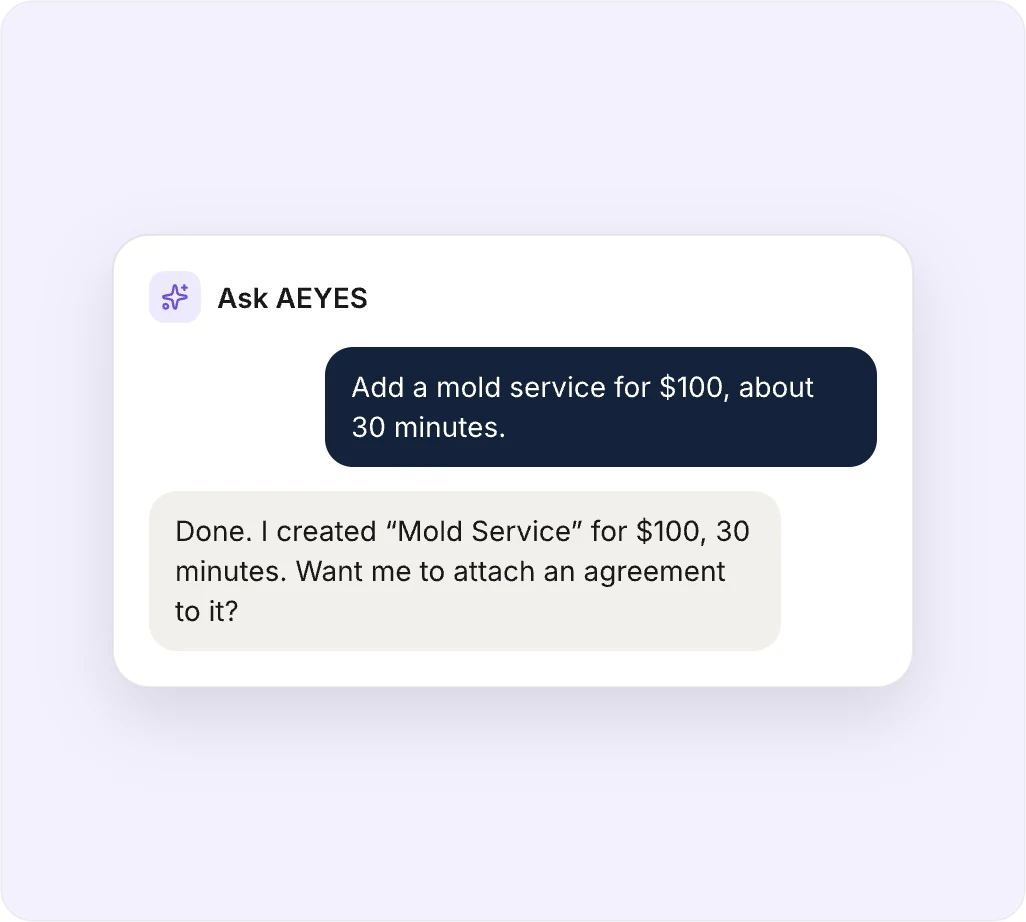 Ask AEYES creating a mold service