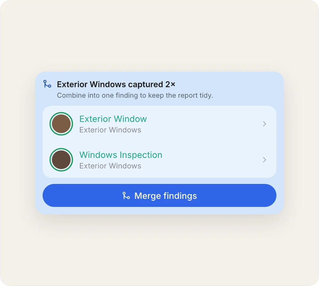 Merging two captures of the same defect