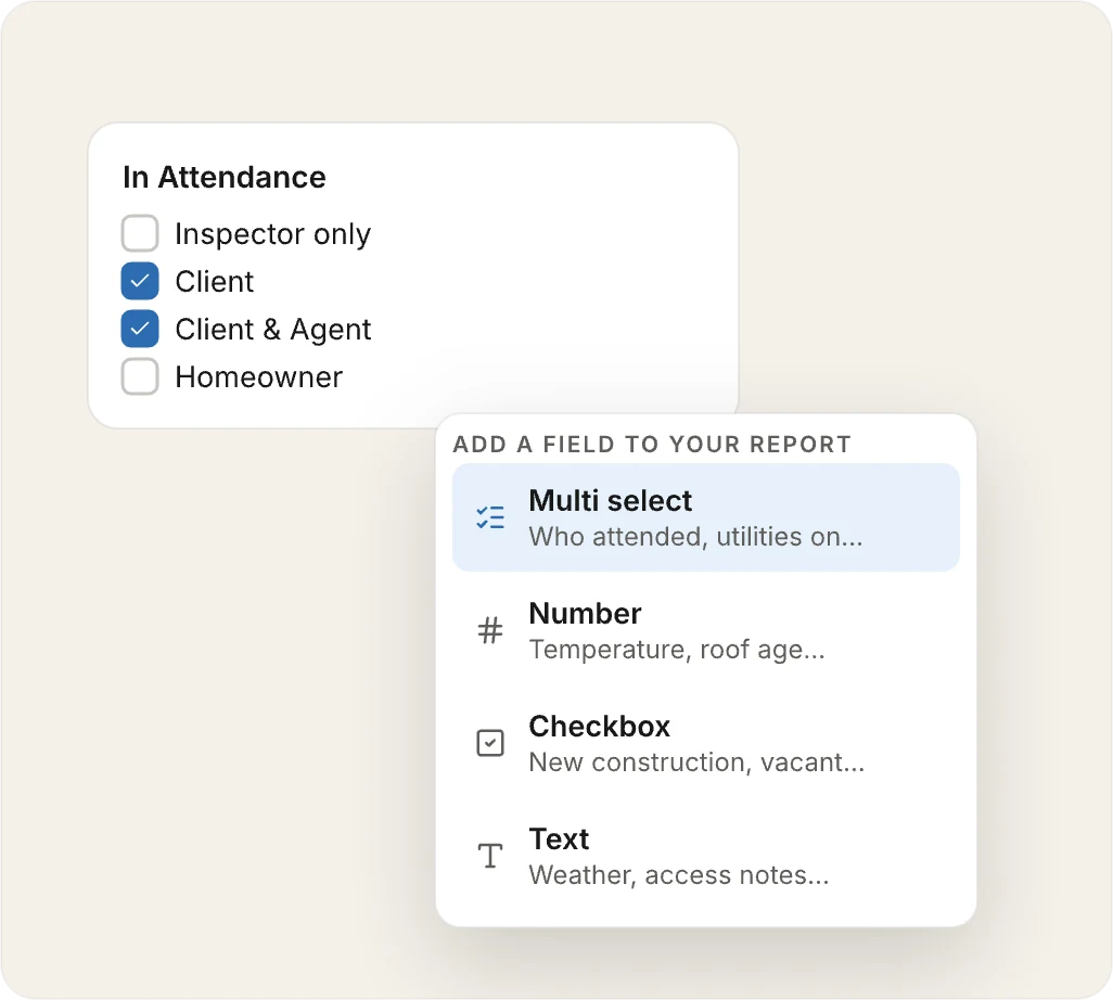 Adding a custom field to a report section