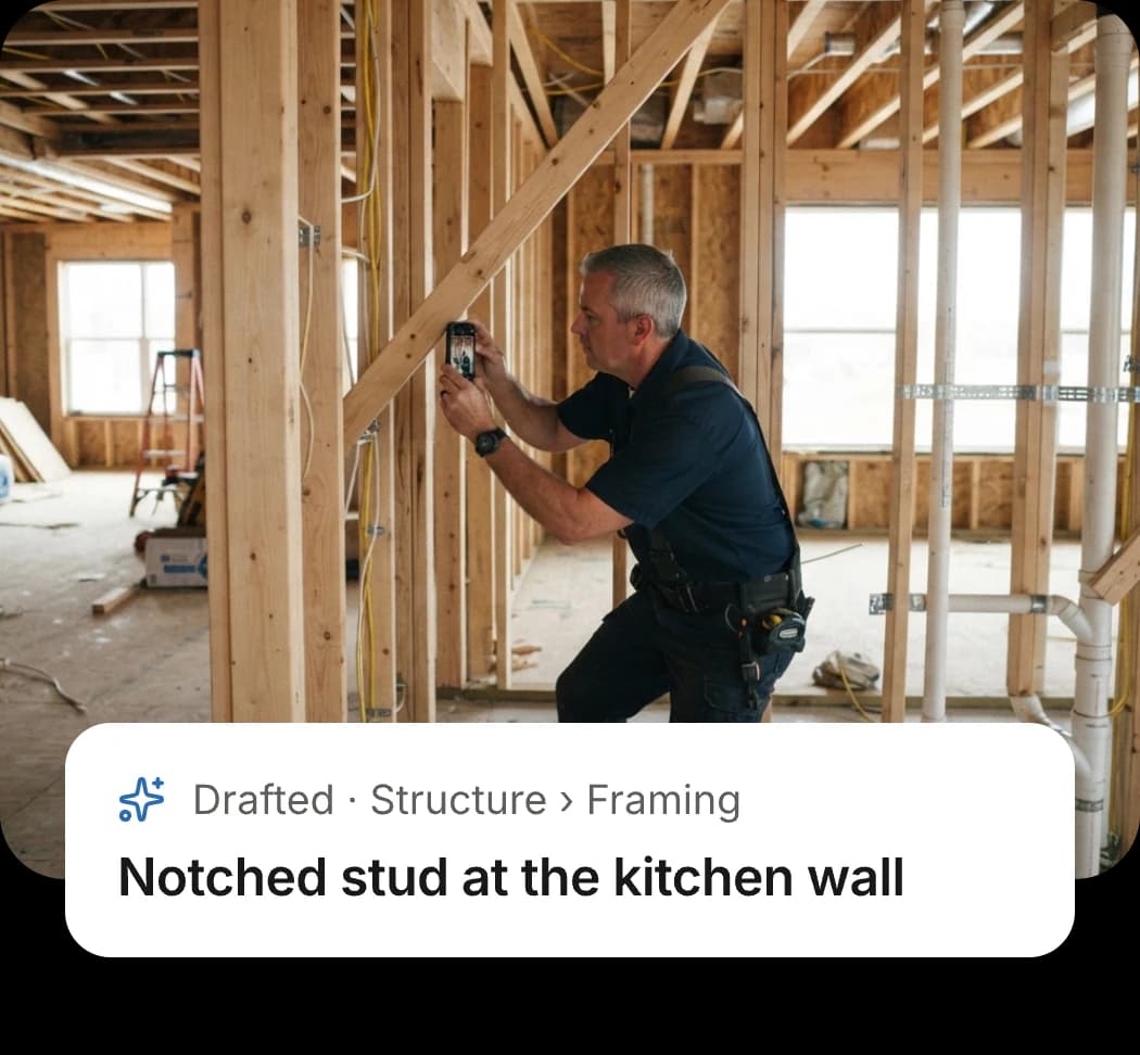 A new build at the framing stage